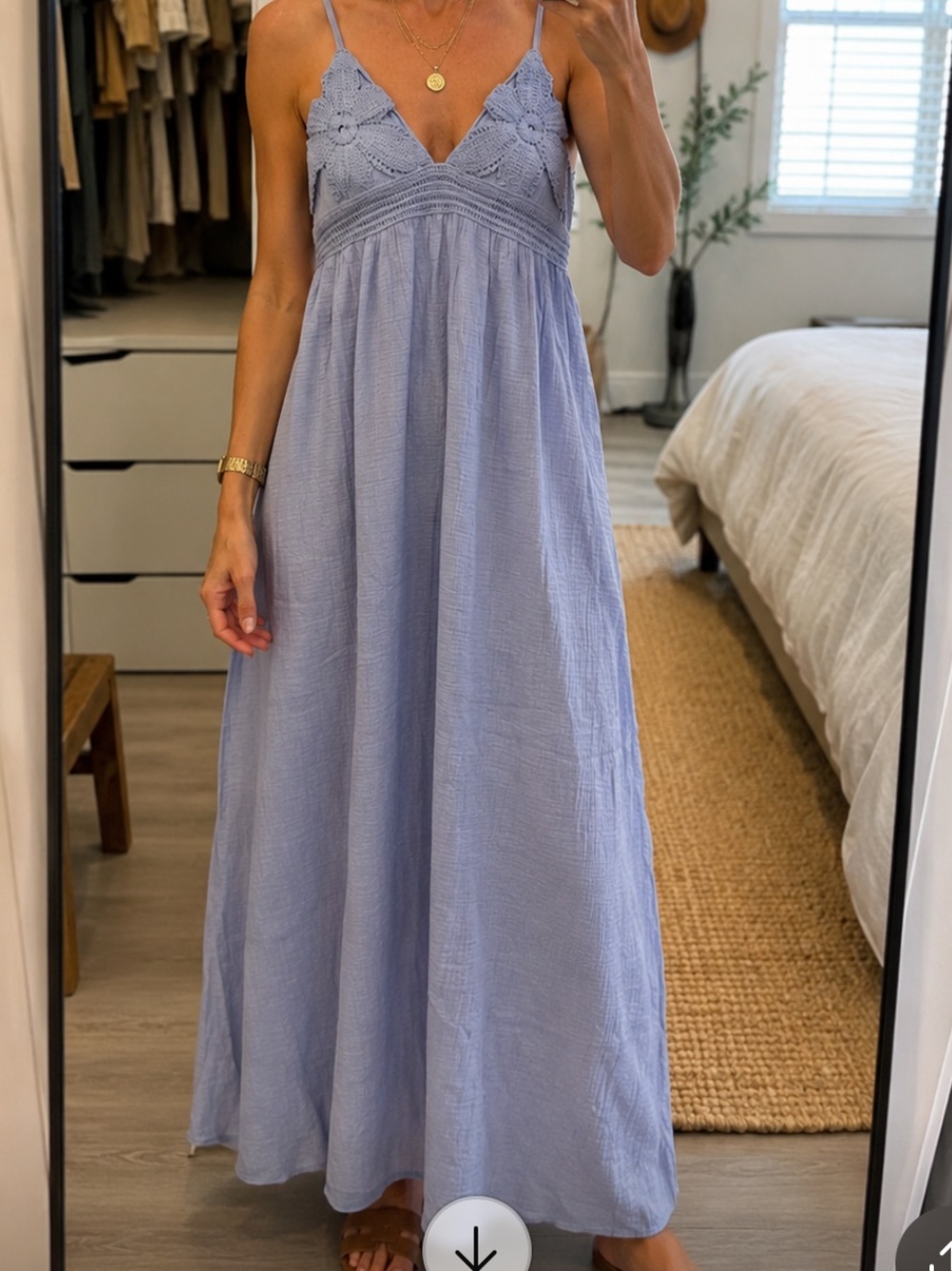 Promesa nwt Light Blue Crochet-Trim Women's dress L
